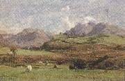 david farquharson,r.a.,a.r.s.a.,r.s.w Glenorchy's Prond Mountain (mk37) oil on canvas